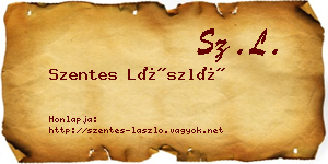 Szentes László névjegykártya